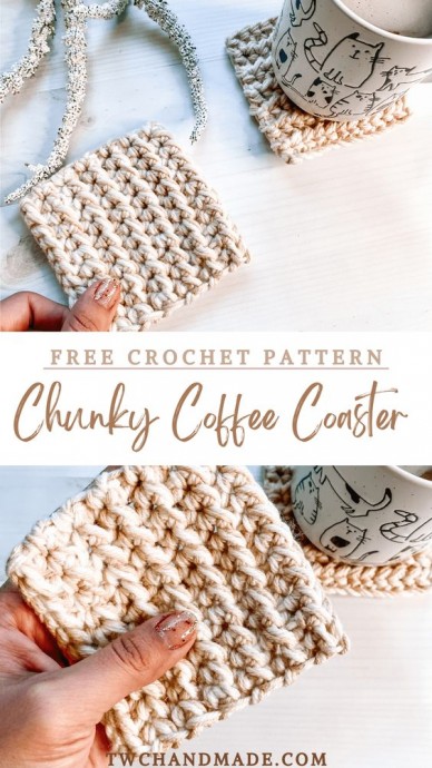 Crochet Chunky Coffee Coaster