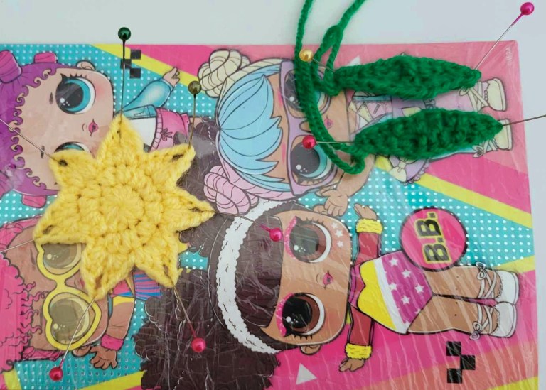 Crochet Daffodil Flower Brooch
