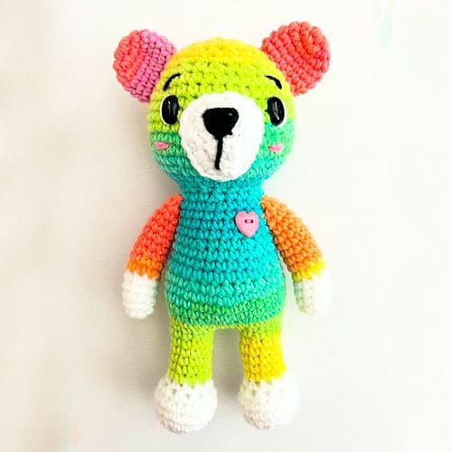 Crochet Rainbow Bear Amigurumi