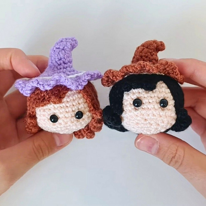 Crochet Witch Girl Keychain