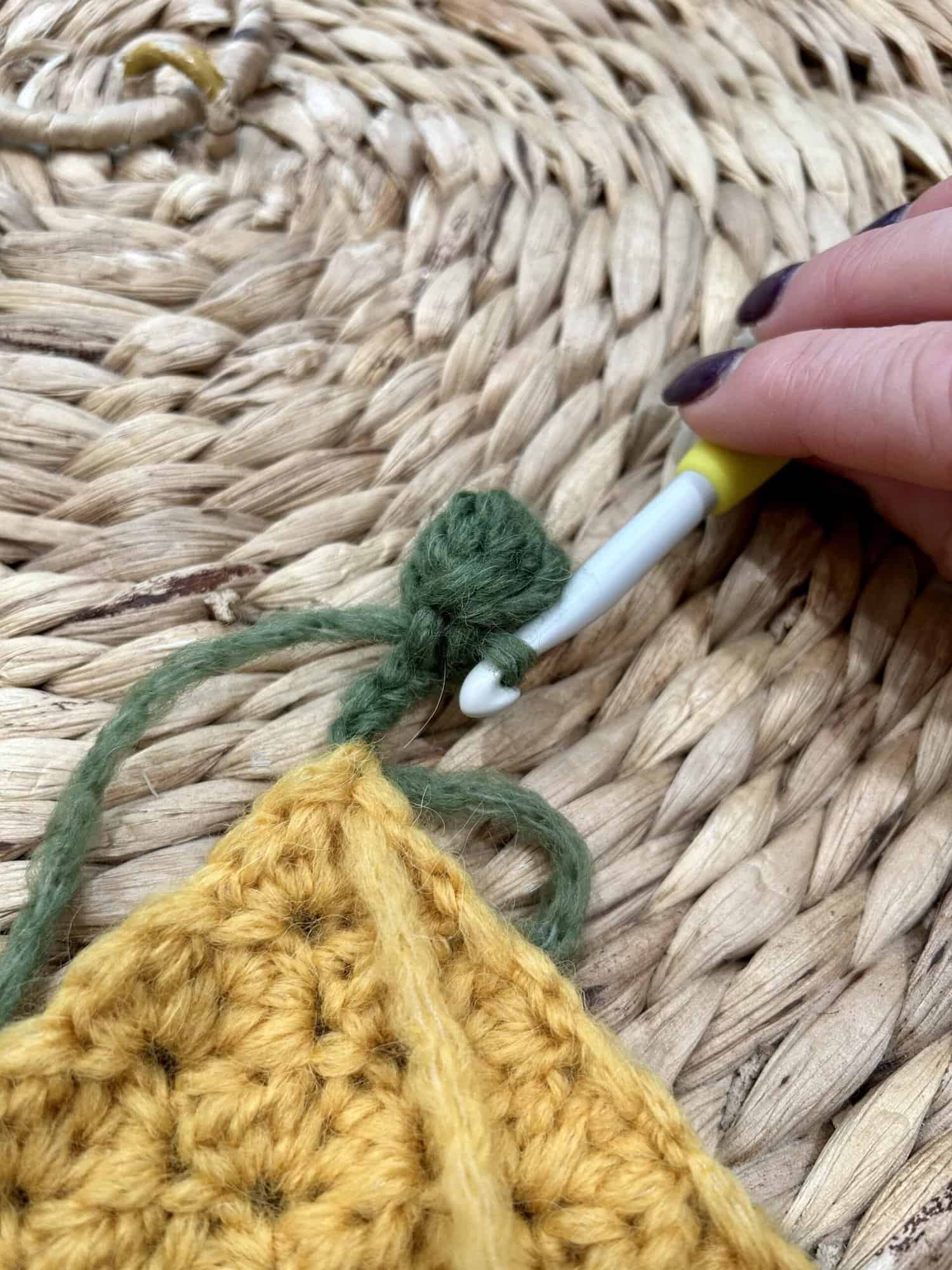 Crochet Color-Block Scarf
