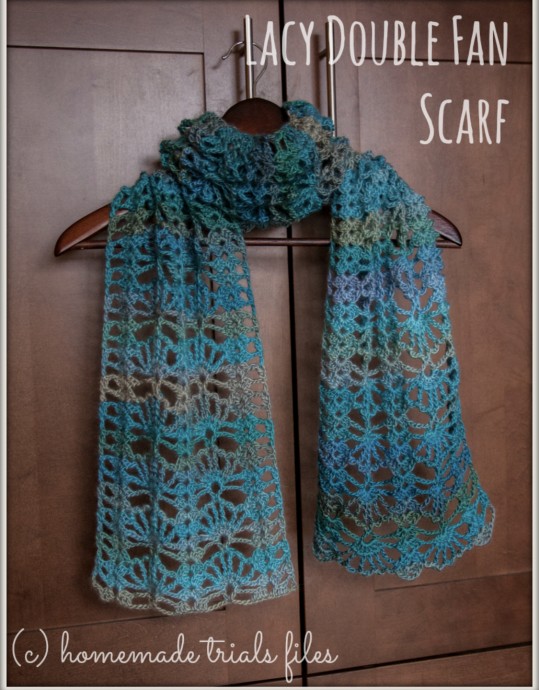 Double Fan Scarf - Free Crochet Pattern