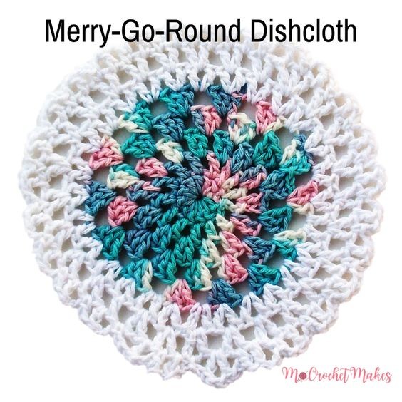 Crochet Merry-Go-Round Dishcloth