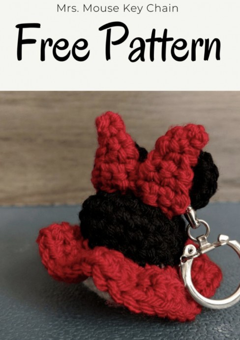 Crochet Mouse Key Chain (Free Pattern)