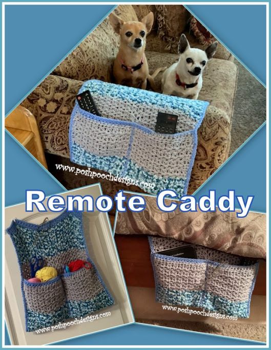 Crochet Remote And Phone Caddy Crochet Remote And Phone Caddy