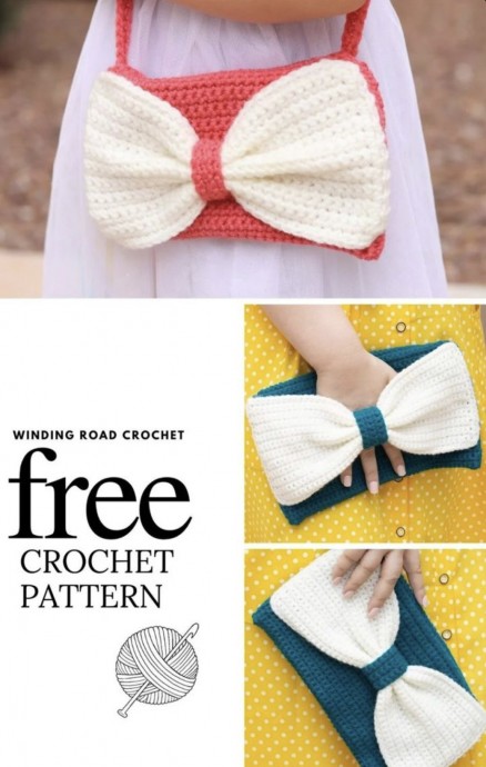 Big Bow Clutch Free Crochet Pattern