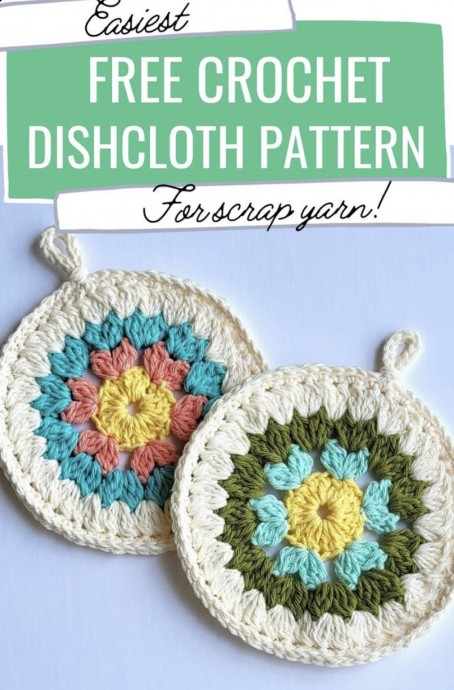 Crochet Round Dishcloth Pattern