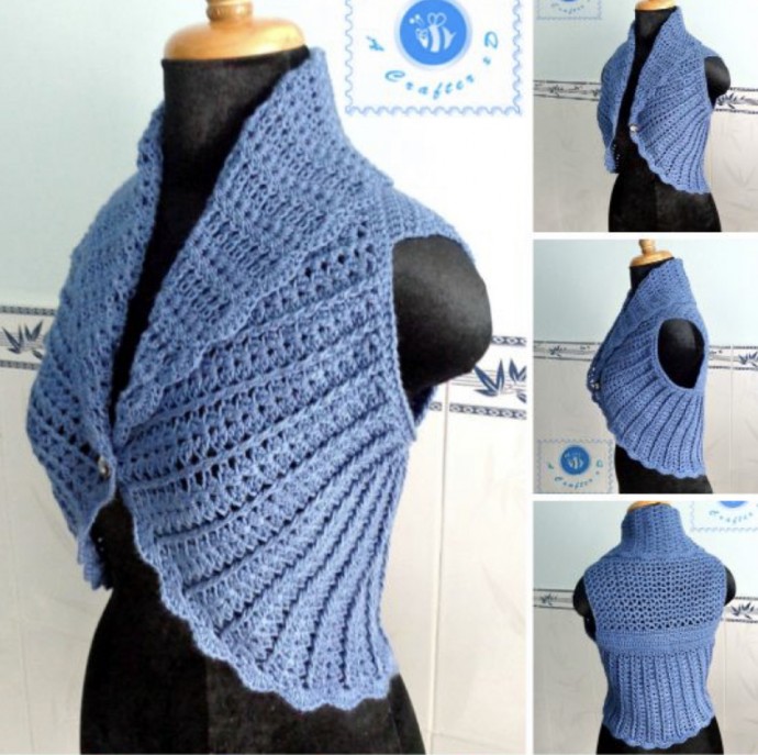 Crochet Shawl Cir-collar Vest