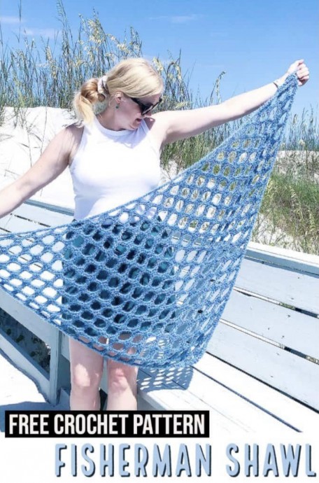 Fisherman Shawl Crochet Pattern