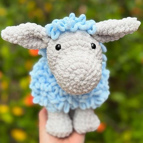 Crochet Fluffy Amigurumi Sheep