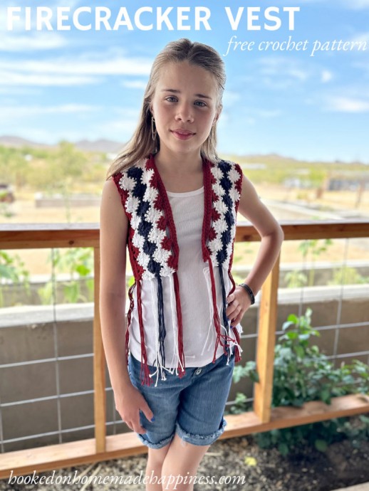 Create a Cozy and Stylish Crochet Kid's Firecracker Vest for Your Little One Create a Cozy and Stylish Crochet Kid's Firecracker Vest for Your Little One