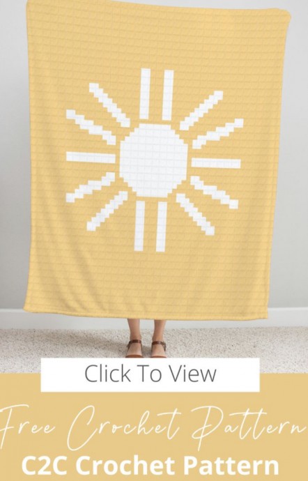 C2C Sunshine Blanket – Free Crochet Pattern