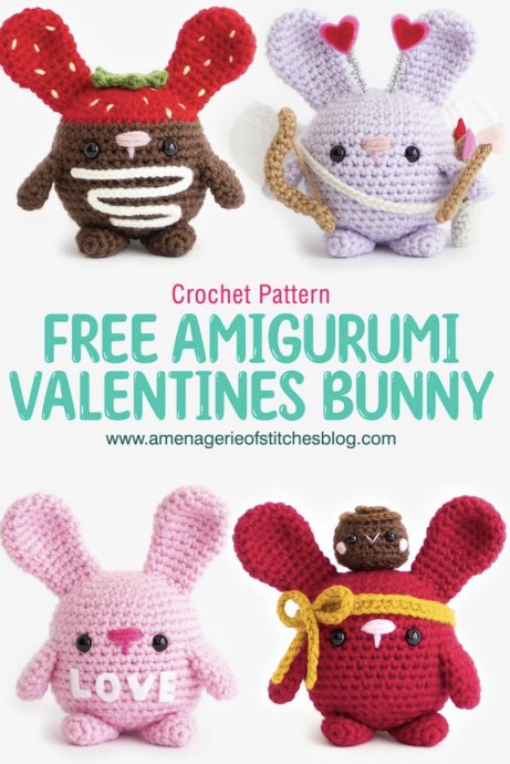 Crochet Valentine’s Day Bunnies