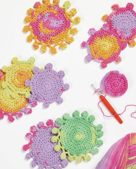 Create Your Own Adorable Popcorn Coasters with This Free Crochet Pattern Create Your Own Adorable Popcorn Coasters with This Free Crochet Pattern