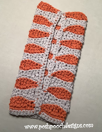Crochet Waves Dish Towel With Topper