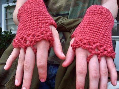 Crochet Pink HandWarmers
