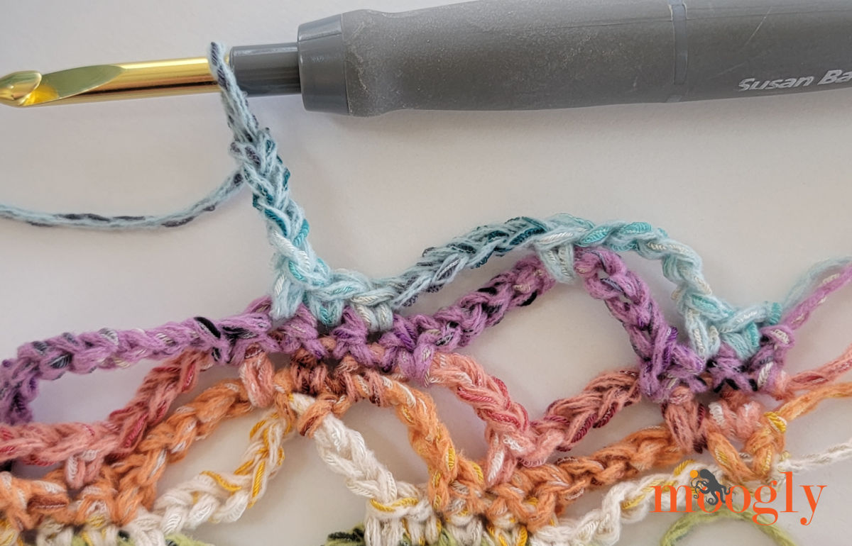 Crochet Rainbow Lattice Wrap - A Colorful and Versatile Fashion Accessory