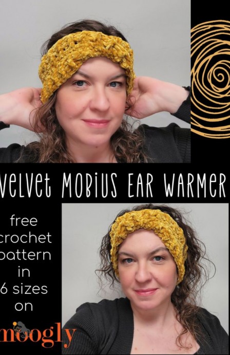 Crochet Velvet Mobius Ear Warmer (Free Pattern)