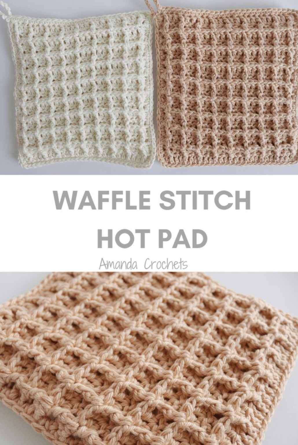 Crochet Waffle Stitch Hot Pad (Free Pattern) – FREE CROCHET PATTERN ...