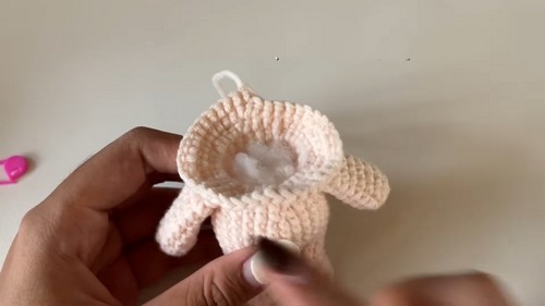 Crochet Bunny In Overalls And Headphones