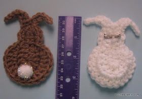 Crochet Easter Bunny Pin