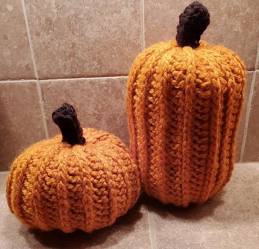 Crochet Bulky Ribbed Pumpkin
