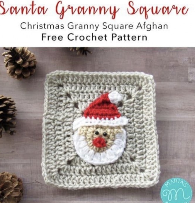 Crochet Santa Claus Applique