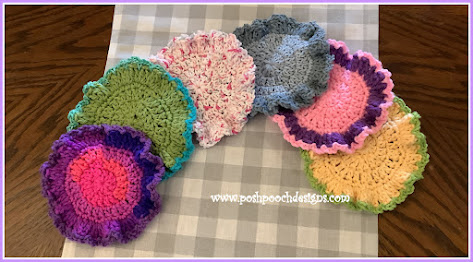 Crochet Lots of Ruffles Coasters