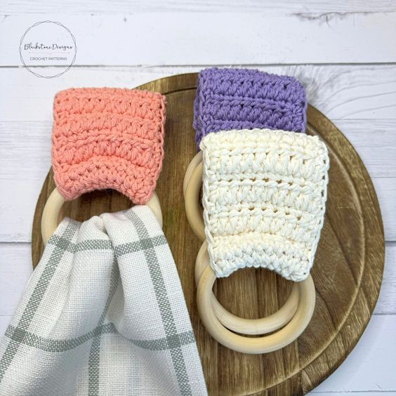 Crochet Forked Cluster Towel Hangers