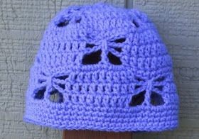 Crochet Butterfly Garden Cap