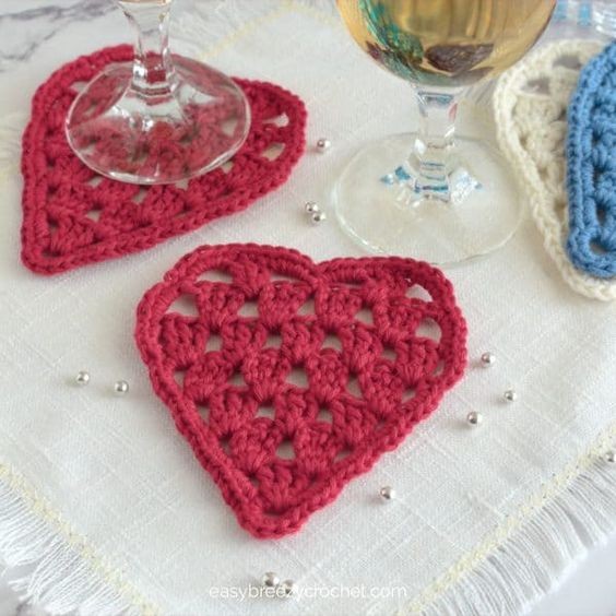Create Your Own Crochet Granny Heart Coaster - An Adorable DIY Guide Create Your Own Crochet Granny Heart Coaster - An Adorable DIY Guide