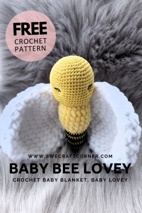 Crochet Baby Lovey Bee (Free Pattern)