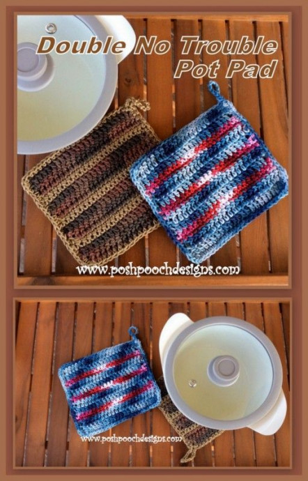 Crochet Double No Trouble Hot Pad