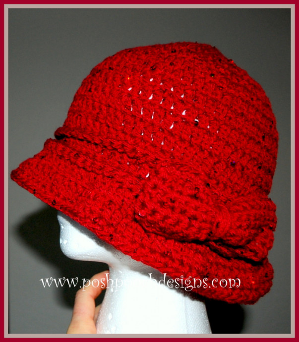 Crochet Sequin Ladies Hat
