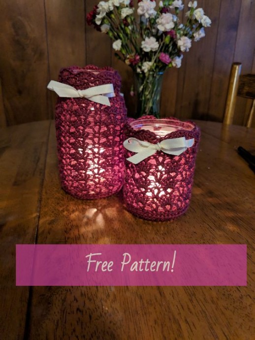 Create Charming Crochet Lace Mason Jar Covers for Your Home Decor