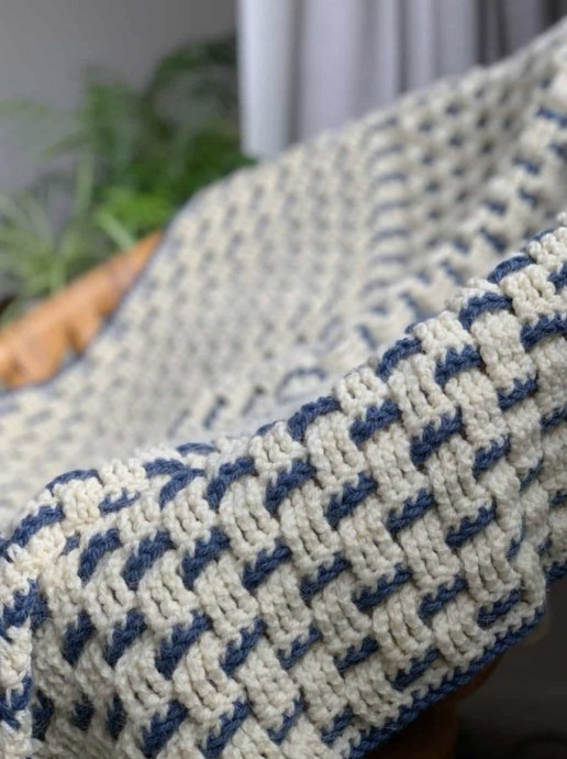 Granny Weave Free Crochet Blanket Pattern