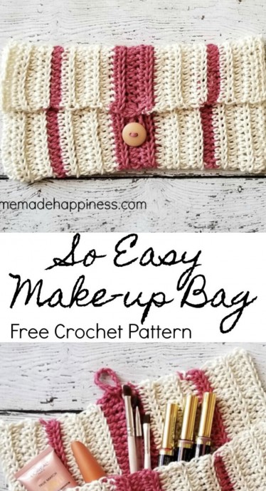 Organize Your Make-Up with This Stylish and Spacious Crochet Bag Organize Your Make-Up with This Stylish and Spacious Crochet Bag