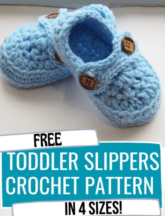 Crochet Toddler Slippers (Free Pattern)