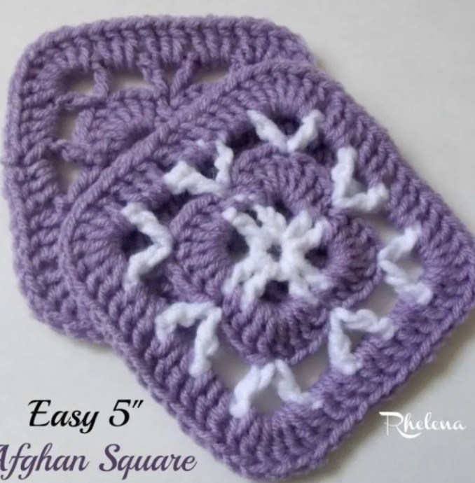 Crochet 5″ Afghan Square (Free Pattern)
