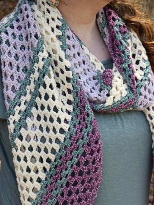 Free Crochet Pattern: Rectangle Lace Shawl