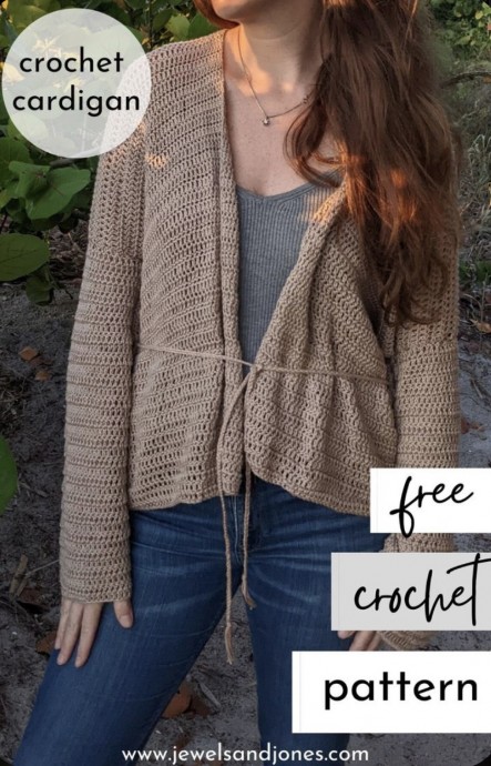 Easy Crochet Cardigan – Free Pattern
