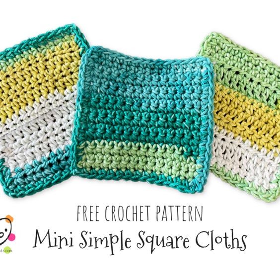 Crochet Mini Square Cloths