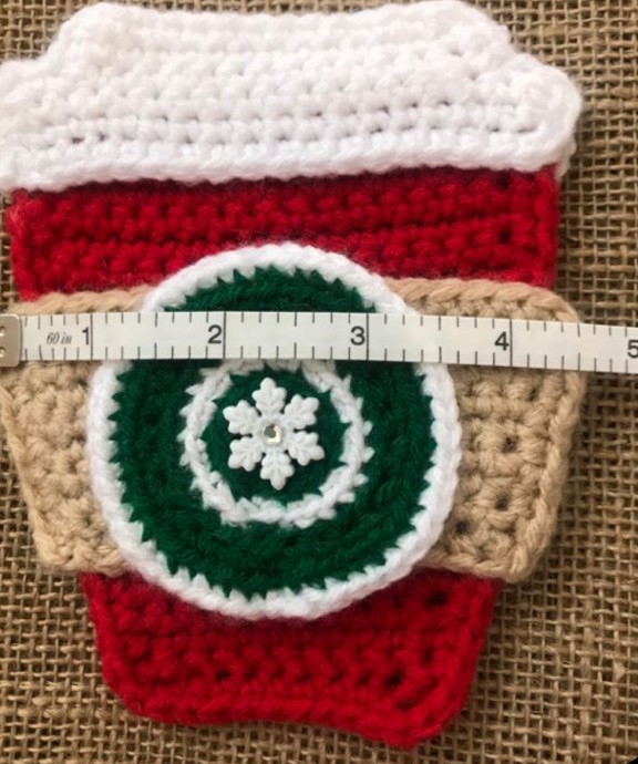 Crochet Coffee Cup Gift Card Holder