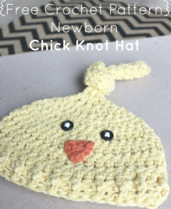 Newborn Chick Knot Hat