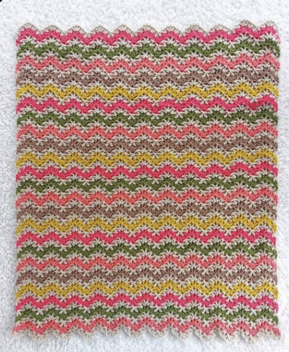 Ripple Crochet Baby Blanket