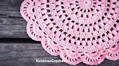 Crochet Puff Stitch Round Doily Placemat - Elegant Handcrafted Table Decor for Every Occasion