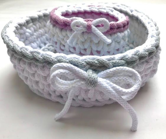 Crochet Waistcoat Stitch Basket
