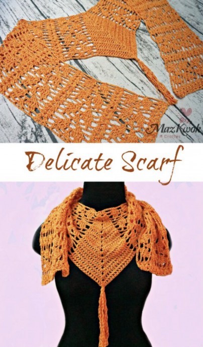 Free Crochet Delicate Scarf Pattern