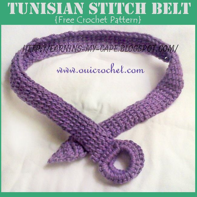 Crochet Tunisian Stitch Belt