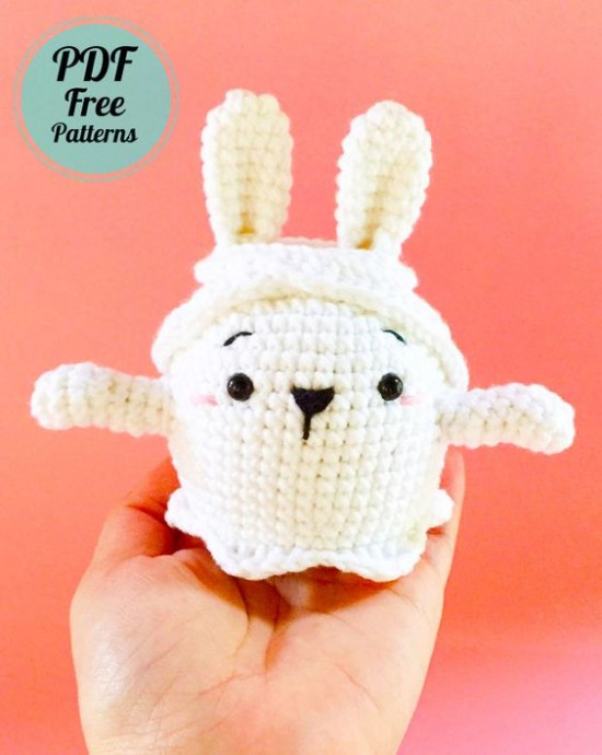 Crochet Snow White Bunny Amigurumi